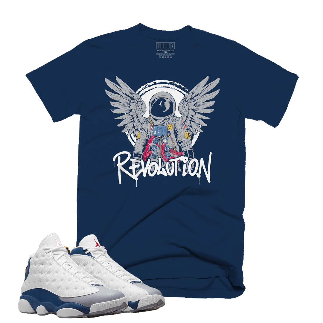 Revolution | Retro Air Jordan 13 French Blue Colorblock T-shirt