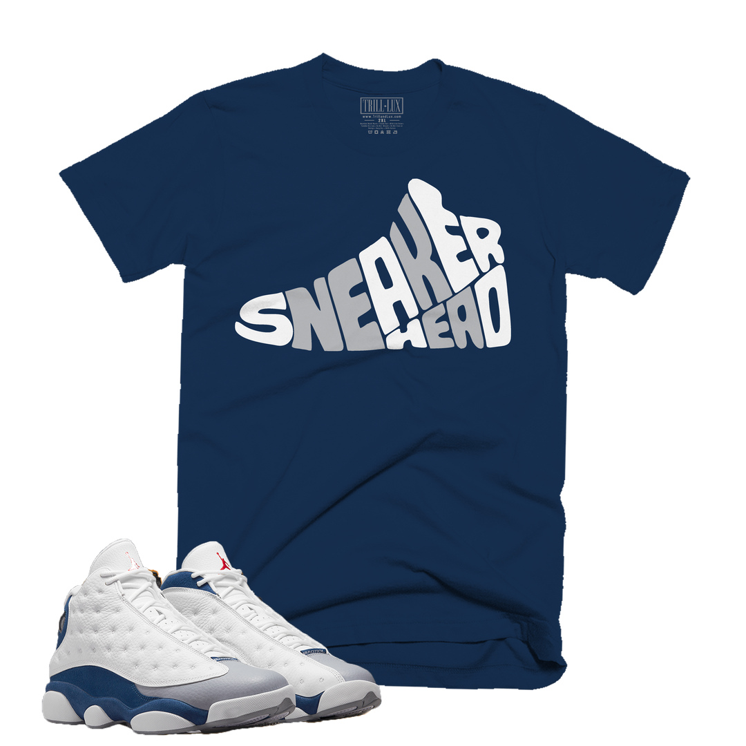 Sneaker Head | Retro Air Jordan 13 French Blue Colorblock T-shirt