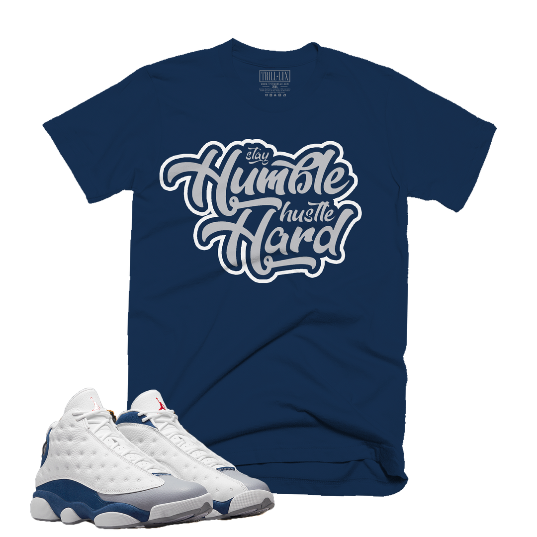 Stay Humble | Retro Air Jordan 13 French Blue Colorblock T-shirt
