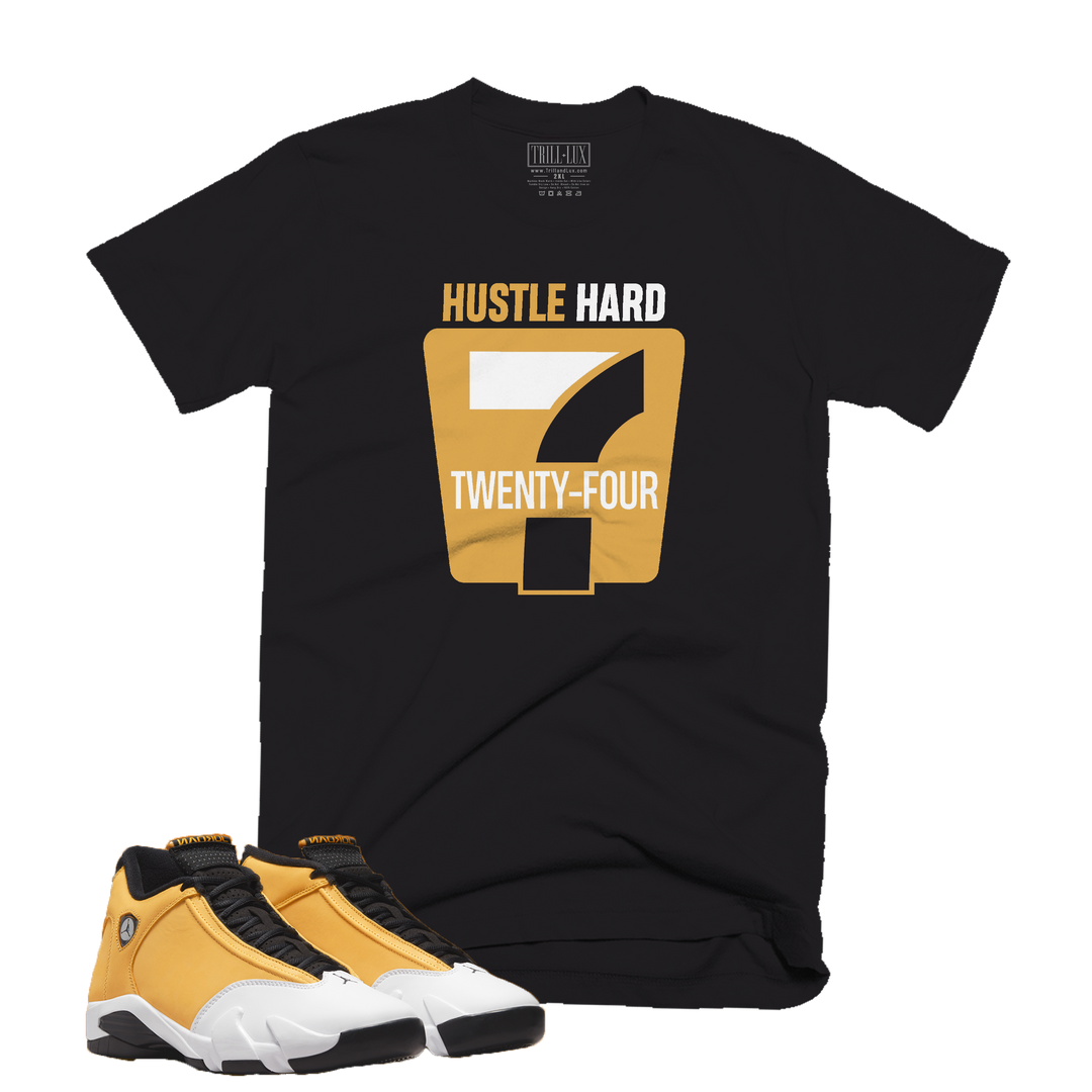 247 Hustle | Retro Air Jordan 14 Ginger Colorblock T-shirt