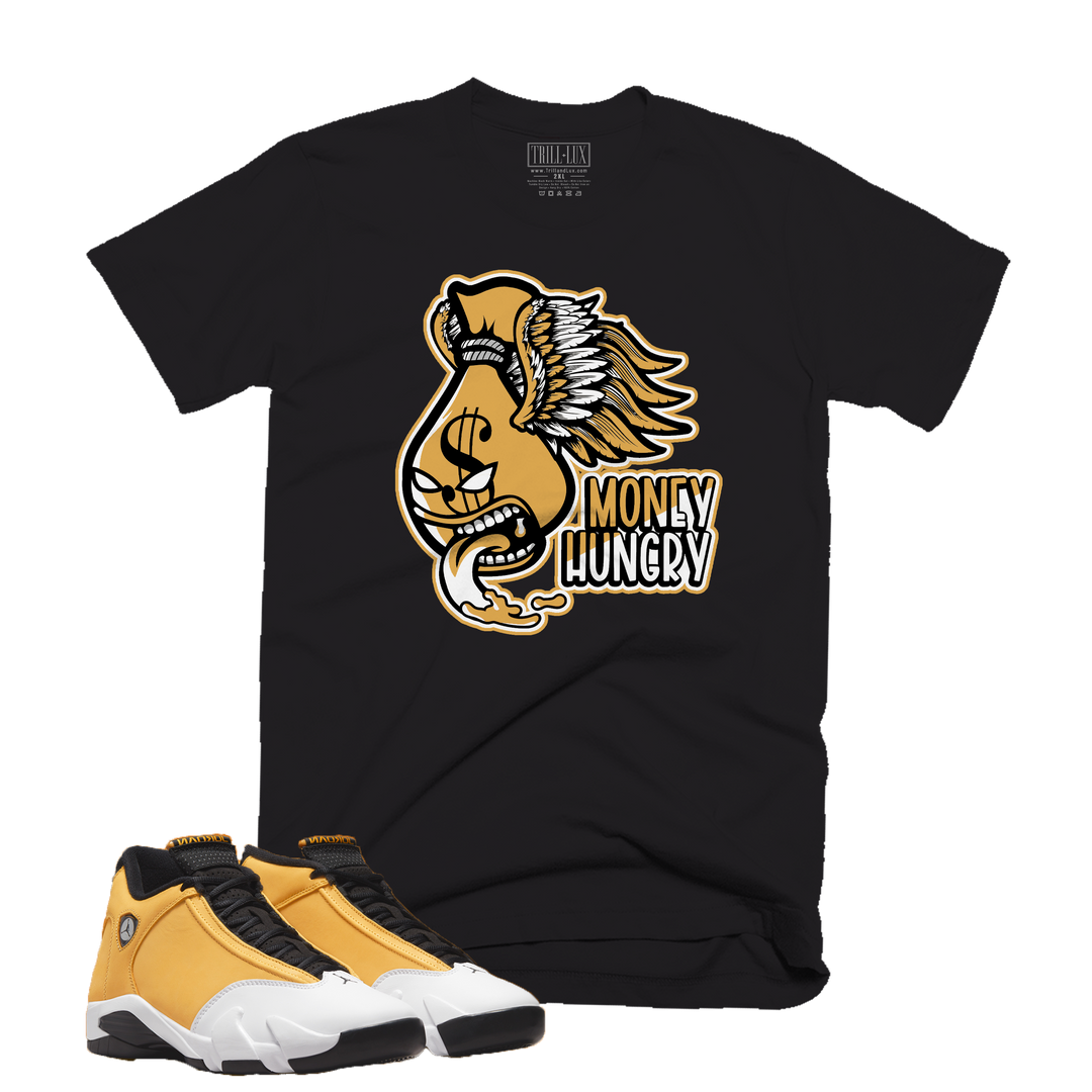 Money Hungry | Retro Air Jordan 14 Ginger Colorblock T-shirt