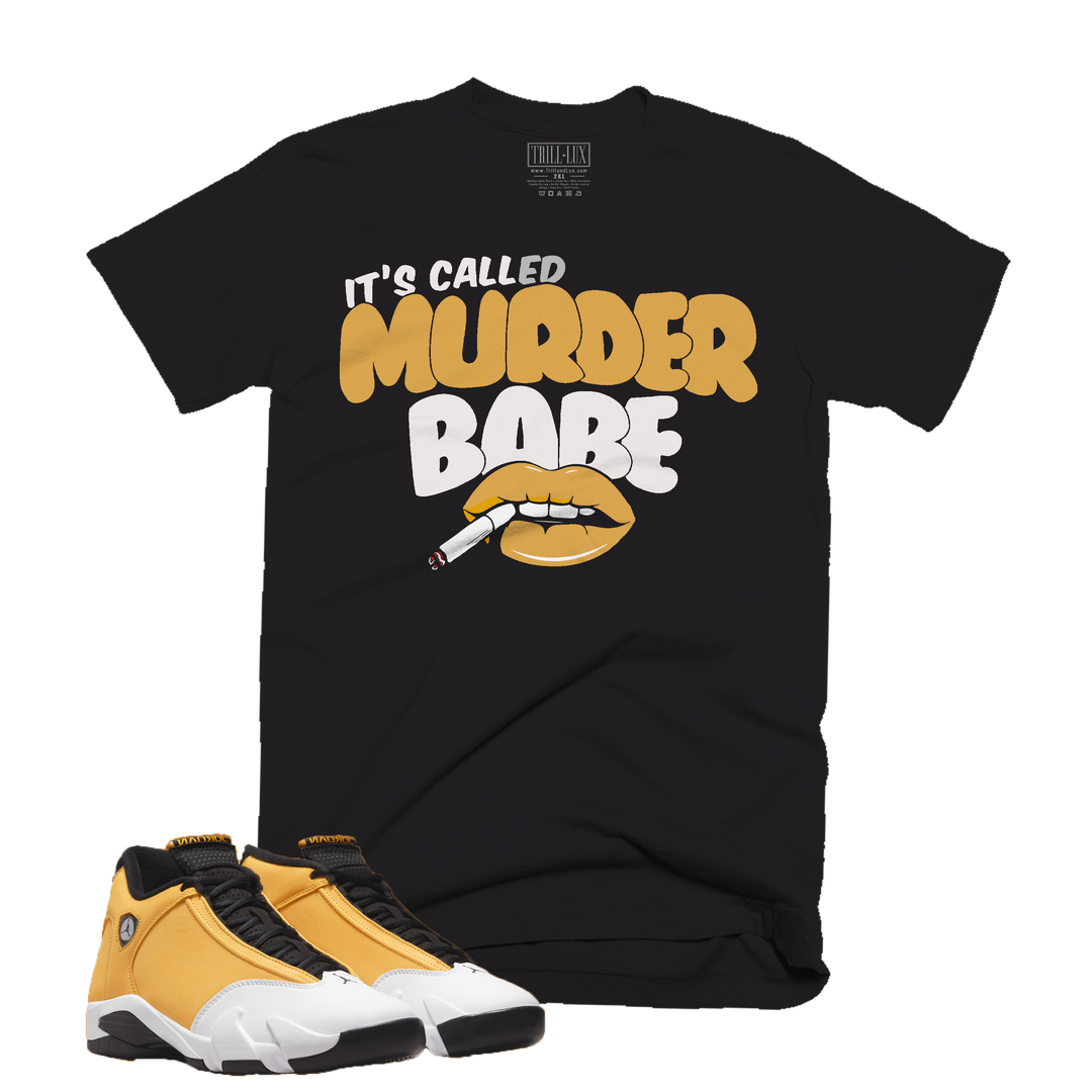 Murder Babe | Retro Air Jordan 14 Ginger Colorblock T-shirt