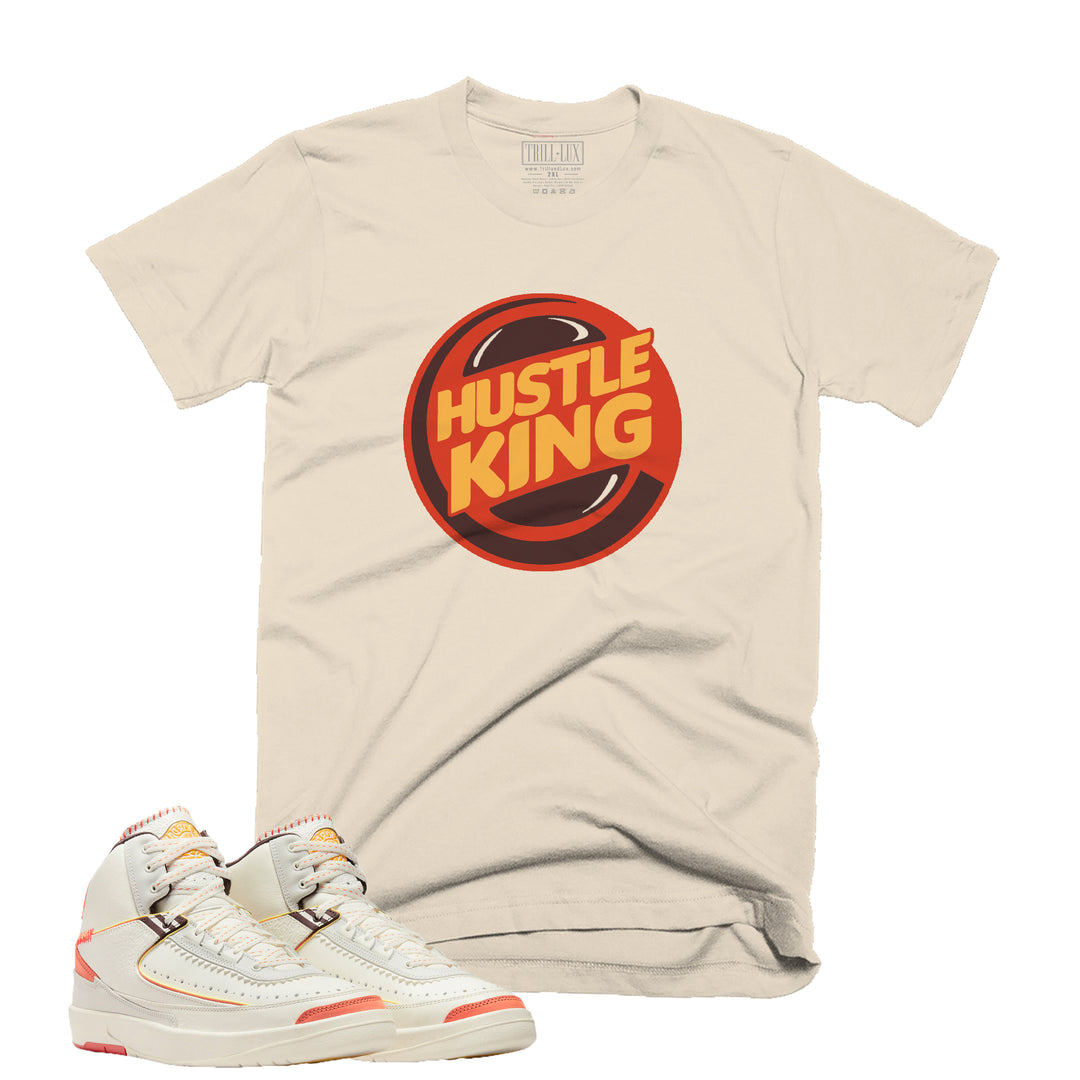 Hustle King | Retro Air Jordan 2 Maison Chateau Rouge Colorblock T-shirt