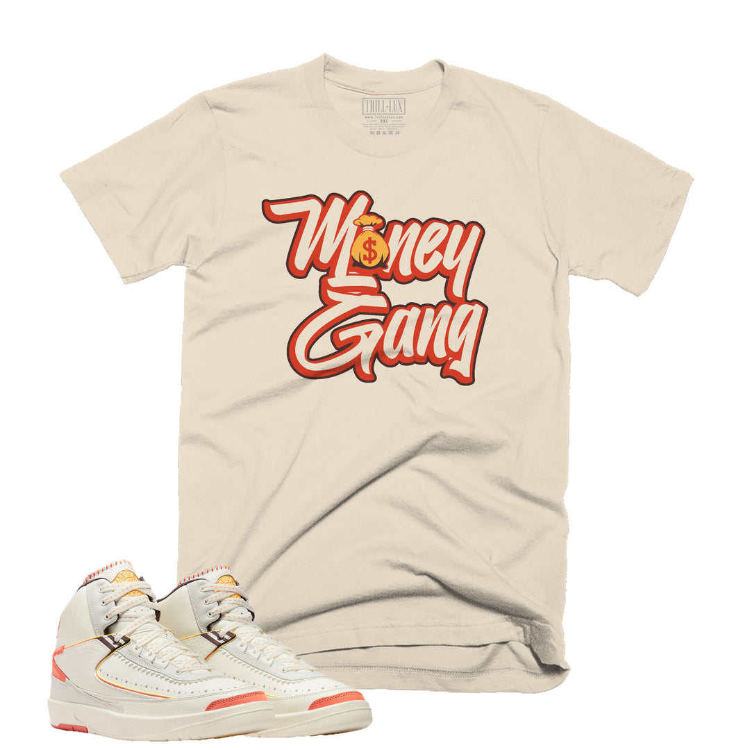 Money Gang | Retro Air Jordan 2 Maison Chateau Rouge Colorblock T-shirt