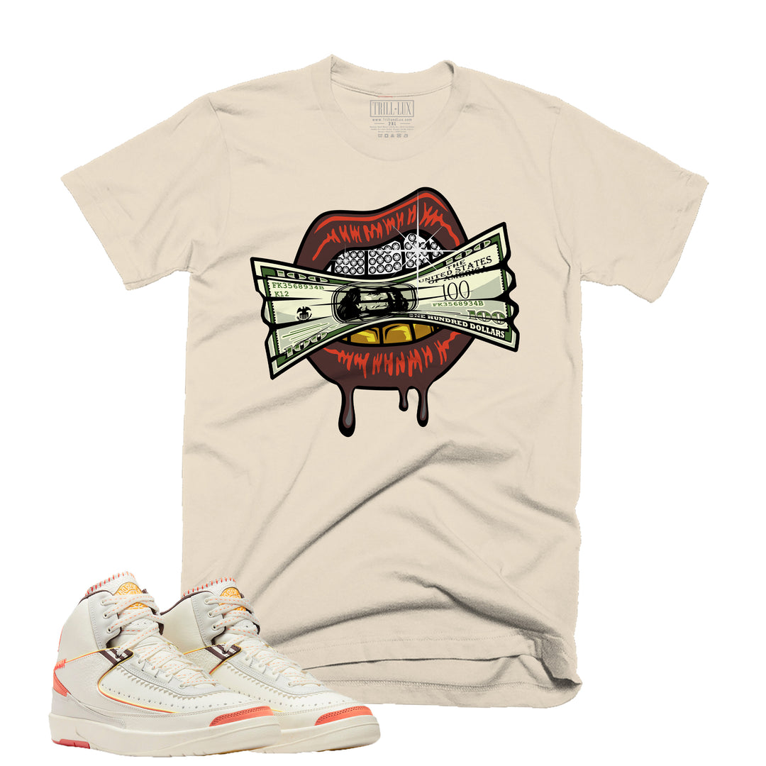 Money Lips | Retro Air Jordan 2 Maison Chateau Rouge Colorblock T-shirt