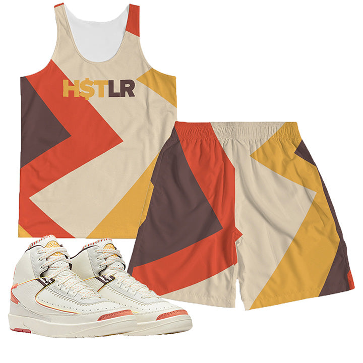HSTLR | Retro Air Jordan 2 Maison Chateau Rouge Fragment Tank Top & Shorts