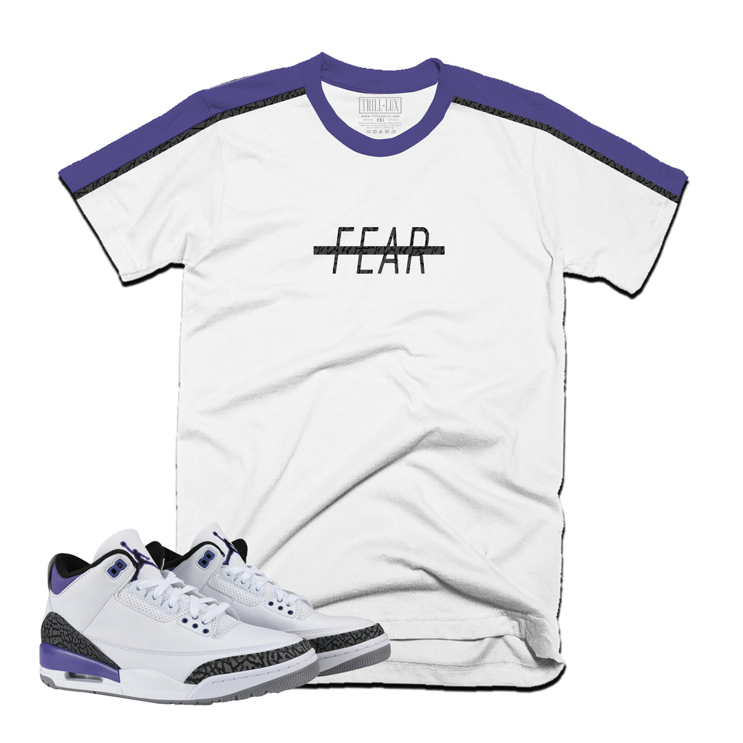 Fear Less Tee | Retro Air Jordan 3 Dark Iris T-shirt