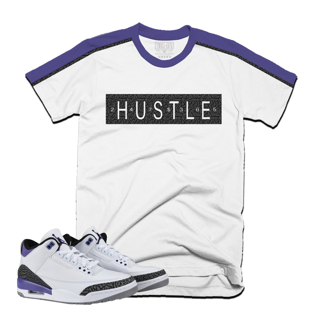 Hustle Tee | Retro Air Jordan 3 Dark Iris T-shirt