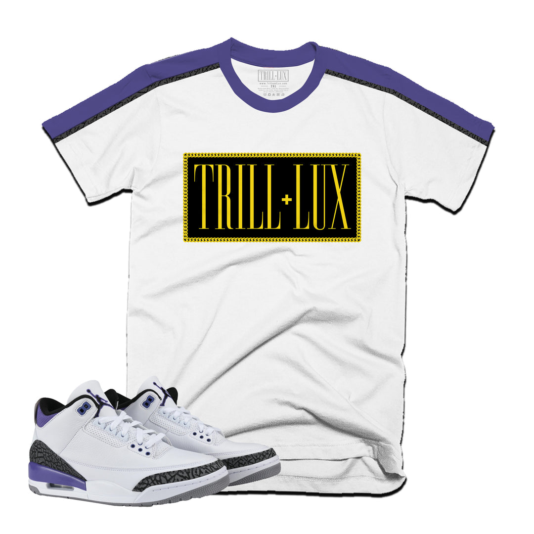 Box Logo Tee | Retro Air Jordan 3 Dark Iris T-shirt