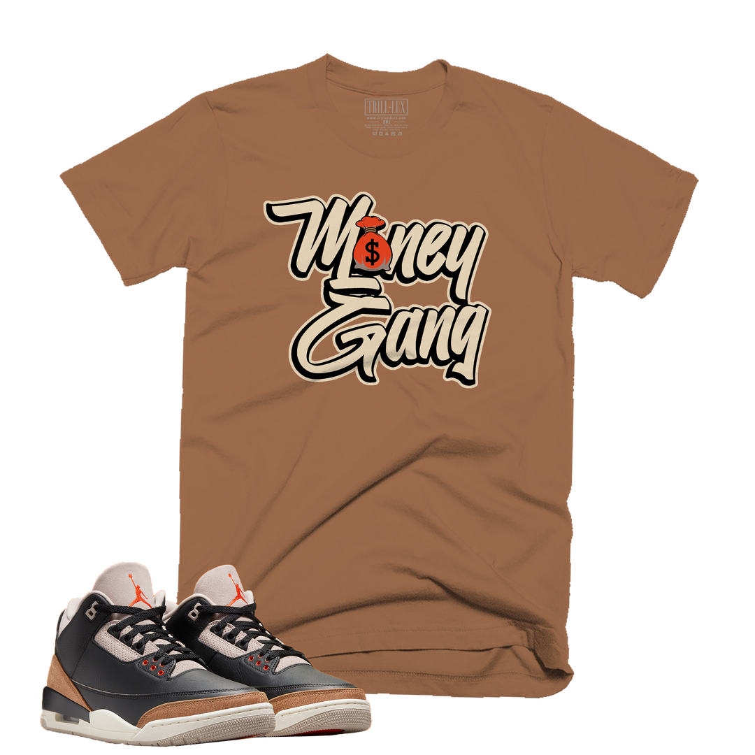 Money Gang | Retro Air Jordan 3 Desert Elephant Colorblock T-shirt