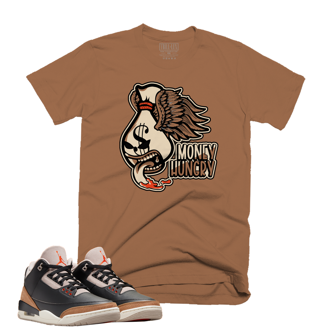 Money Hungry | Retro Air Jordan 3 Desert Elephant Colorblock T-shirt