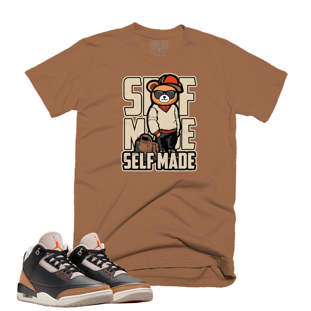 Self Made Bear | Retro Air Jordan 3 Desert Elephant Colorblock T-shirt