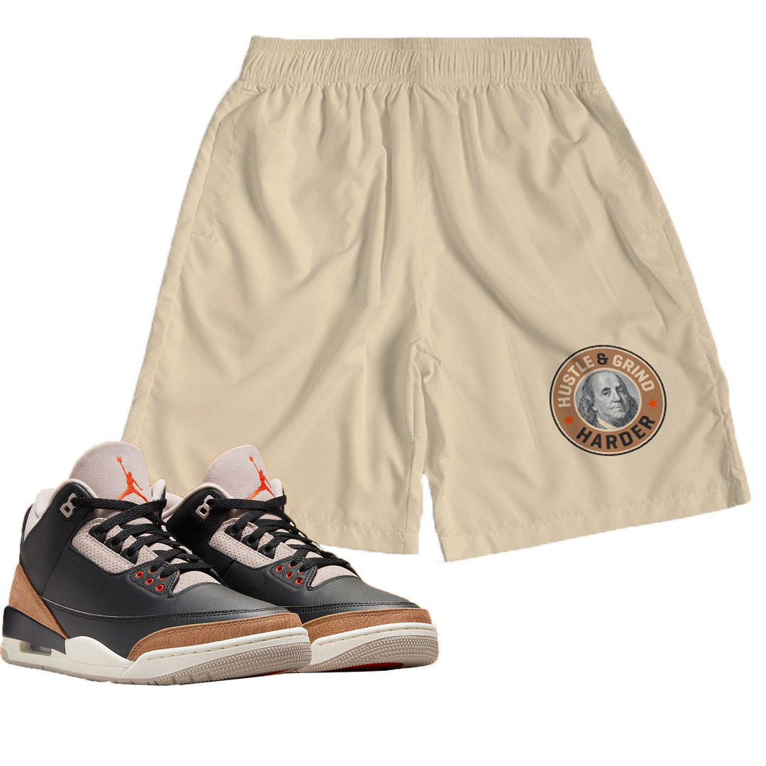 Hustle & Grind | Retro Air Jordan 3 Desert Elephant Short