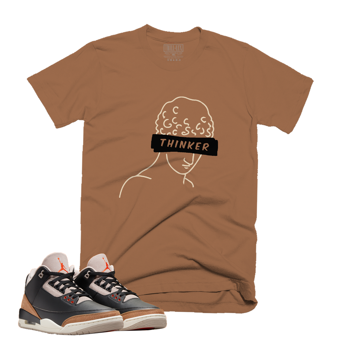 Thinker | Retro Air Jordan 3 Desert Elephant Colorblock T-shirt
