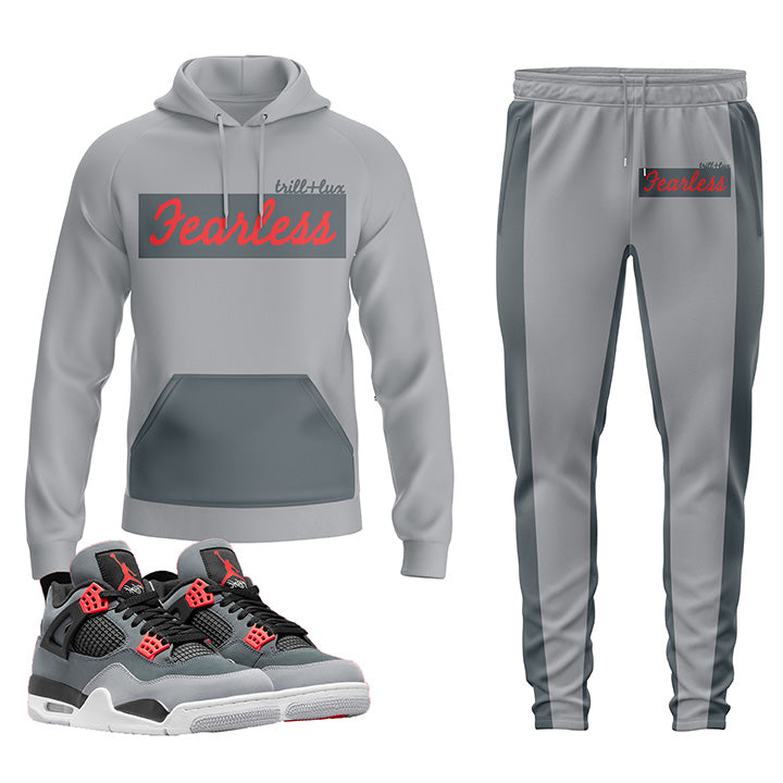 Fearless | Air Jordan 4 Infrared Inspired Jogger and Hoodie Suit |