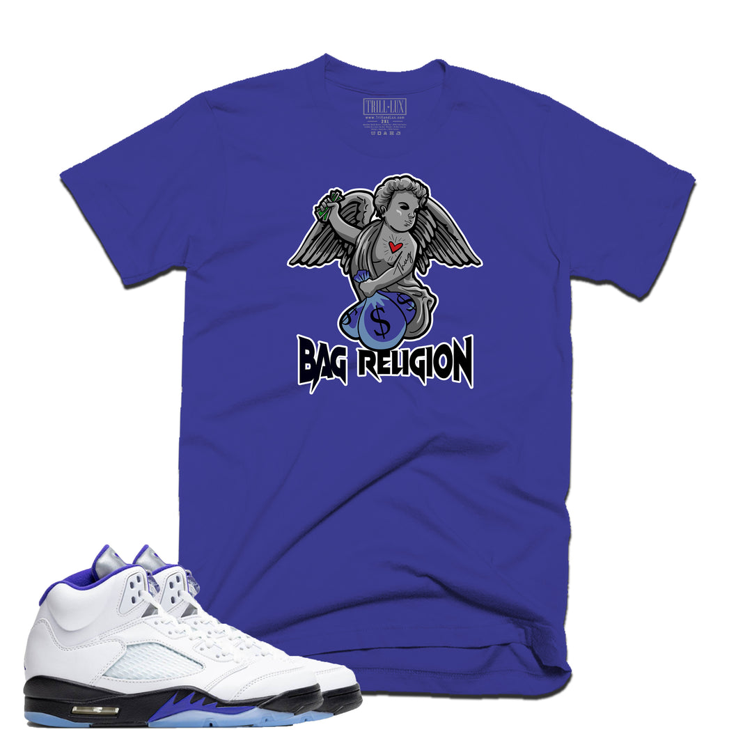 Bag Religion | Retro Air Jordan 5 Concord Colorblock T-shirt