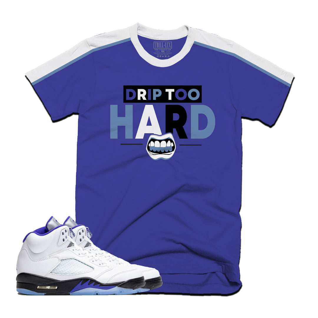 Drip Too Hard | Retro Air Jordan 5 Concord Colorblock T-shirt
