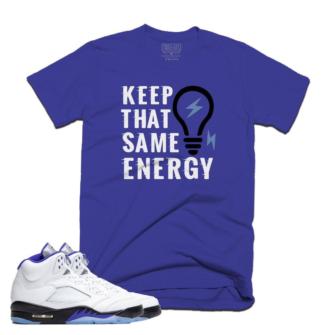 Same Energy | Retro Air Jordan 5 Concord Colorblock T-shirt