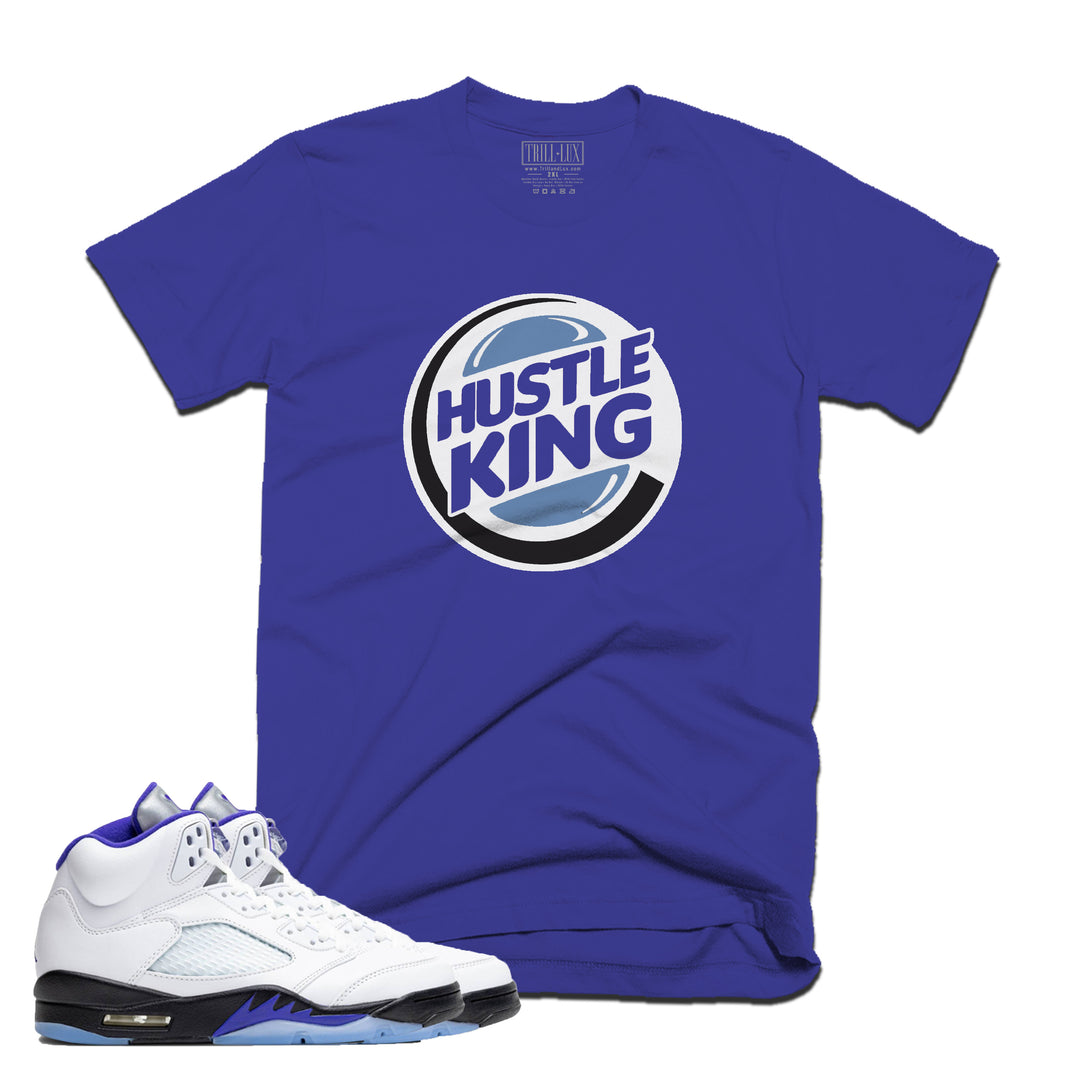 Hustle King | Retro Air Jordan 5 Concord Colorblock T-shirt