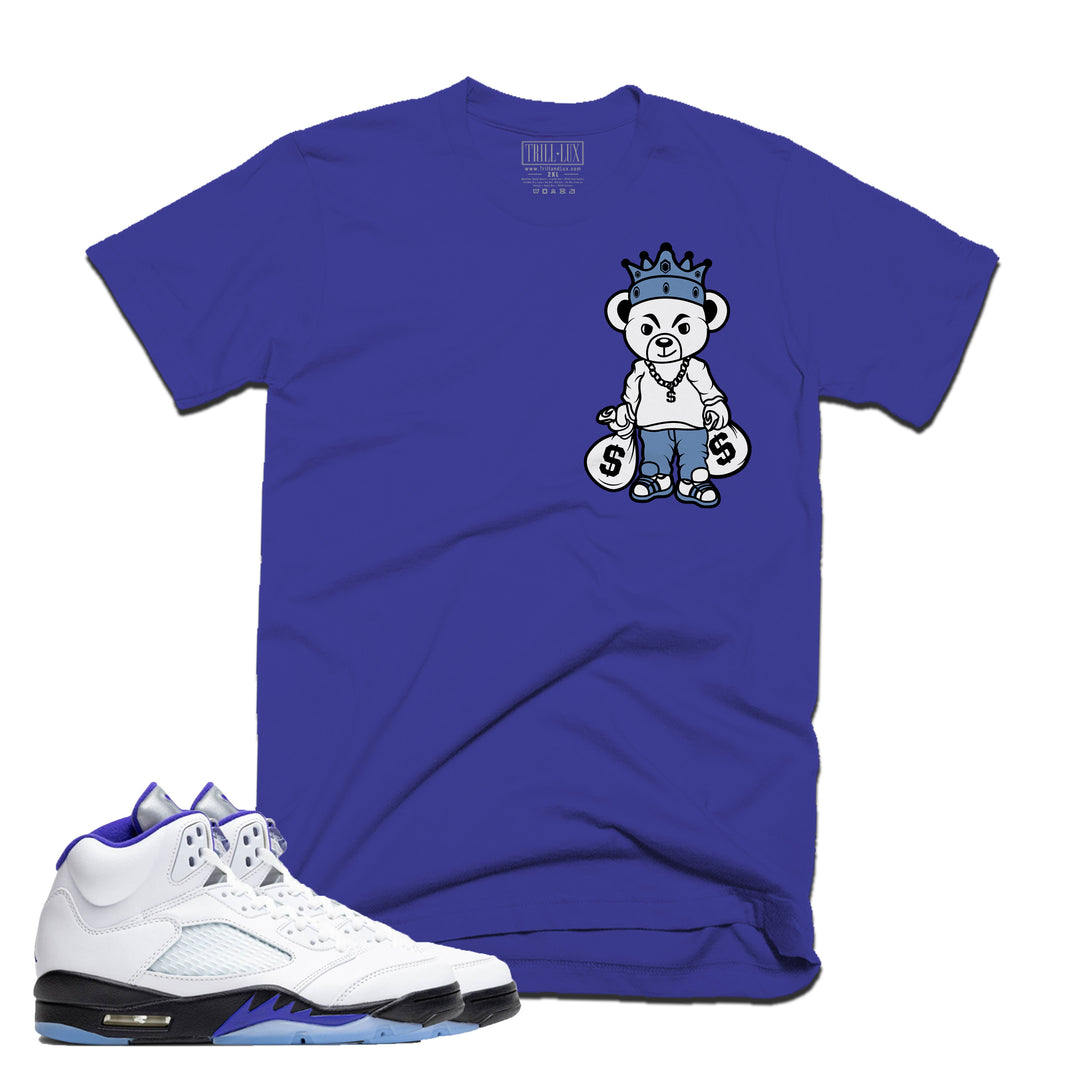 Teddy King | Retro Air Jordan 5 Concord Colorblock T-shirt