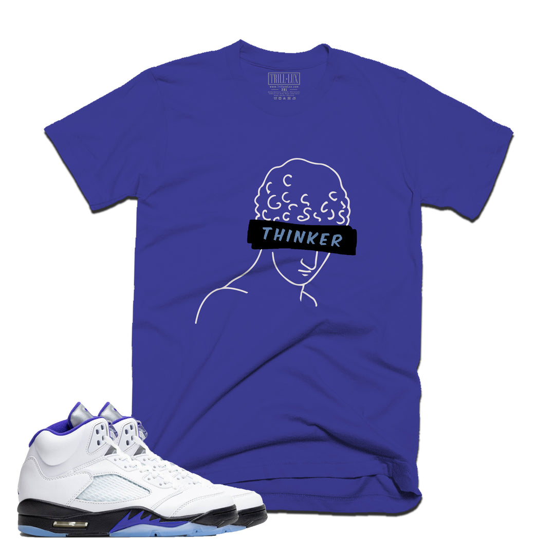 Thinker | Retro Air Jordan 5 Concord Colorblock T-shirt