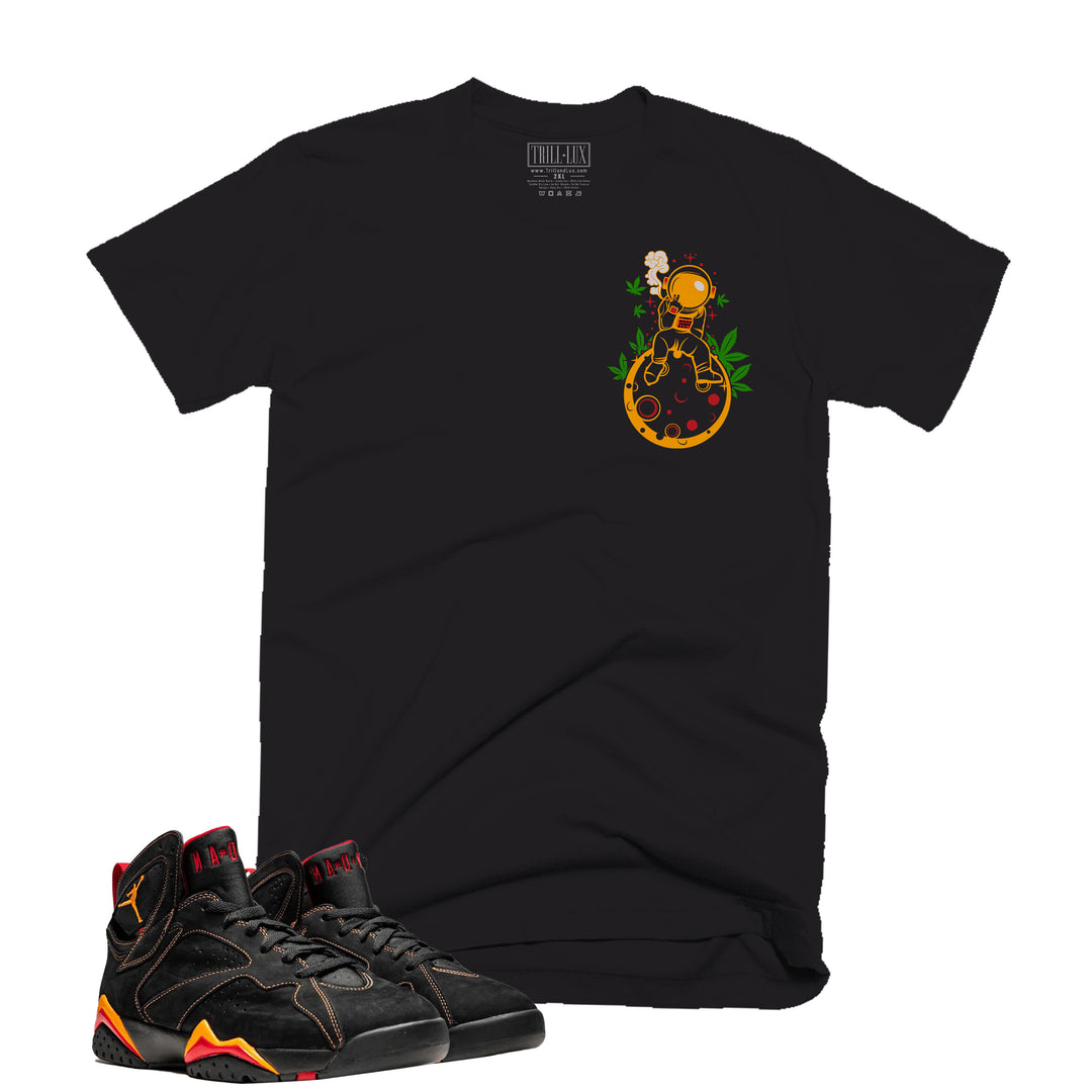 Astronaut Smoke | Retro Air Jordan 7 Black Citrus Colorblock T-shirt