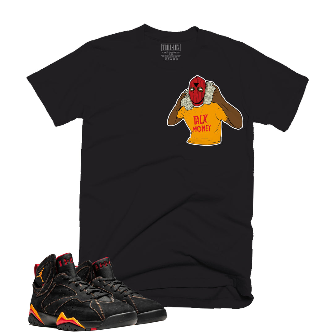 Talk Money | Retro Air Jordan 7 Black Citrus Colorblock T-shirt