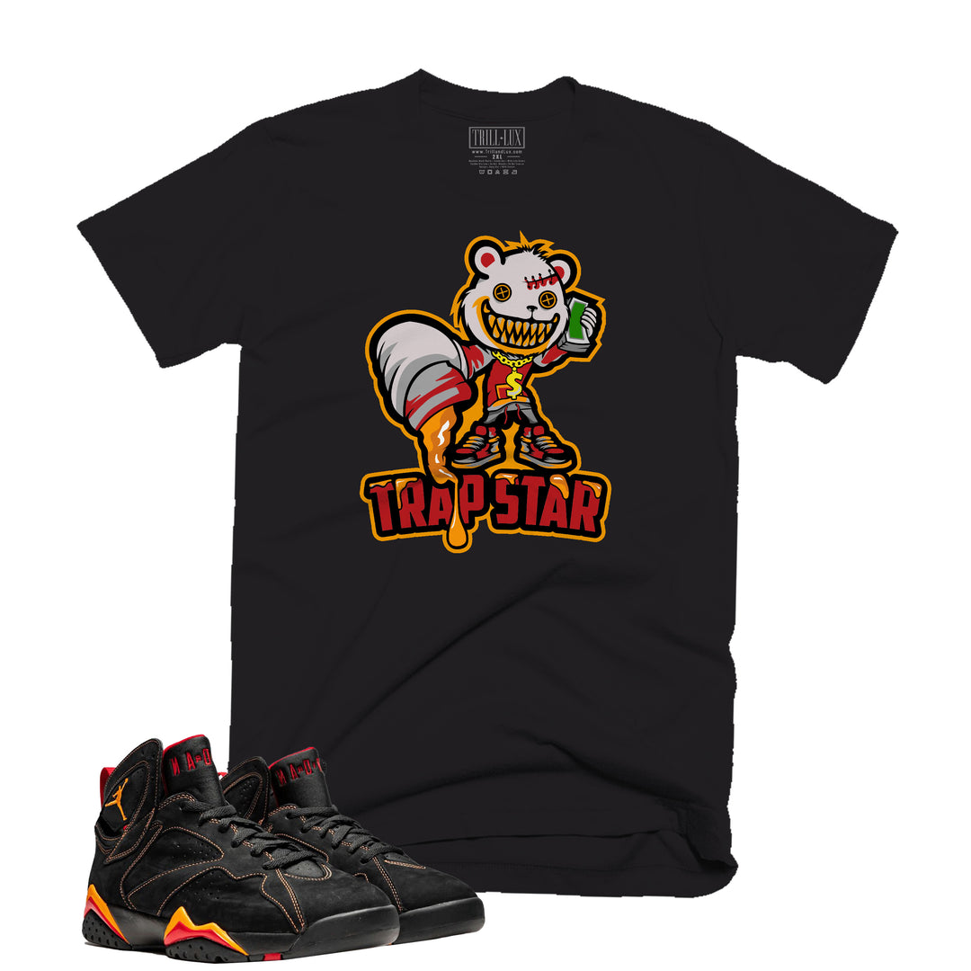 Trap Star | Retro Air Jordan 7 Black Citrus Colorblock T-shirt