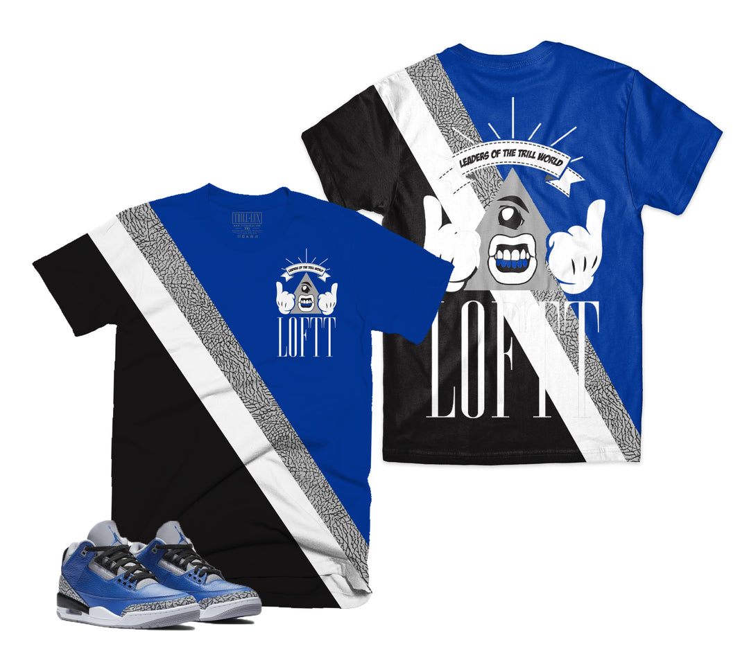 CLEARANCE - Leader of the Trill Tee | Retro Jordan 3 Blue Cement T-shirt