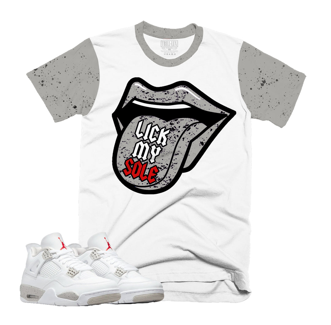 Lick My Sole | Retro Air Jordan 4 Tech White Oreo T-shirt |