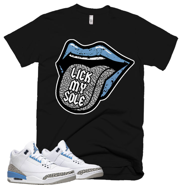 Trill & Lux  I Lick My Sole Tee | Retro Jordan 3 UNC Colorblock T-shirt