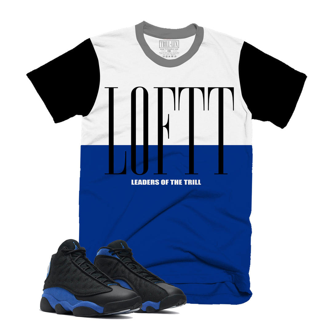 Leader of the Trill Tee | Retro Air Jordan 13 Black Royal Blue T-shirt |