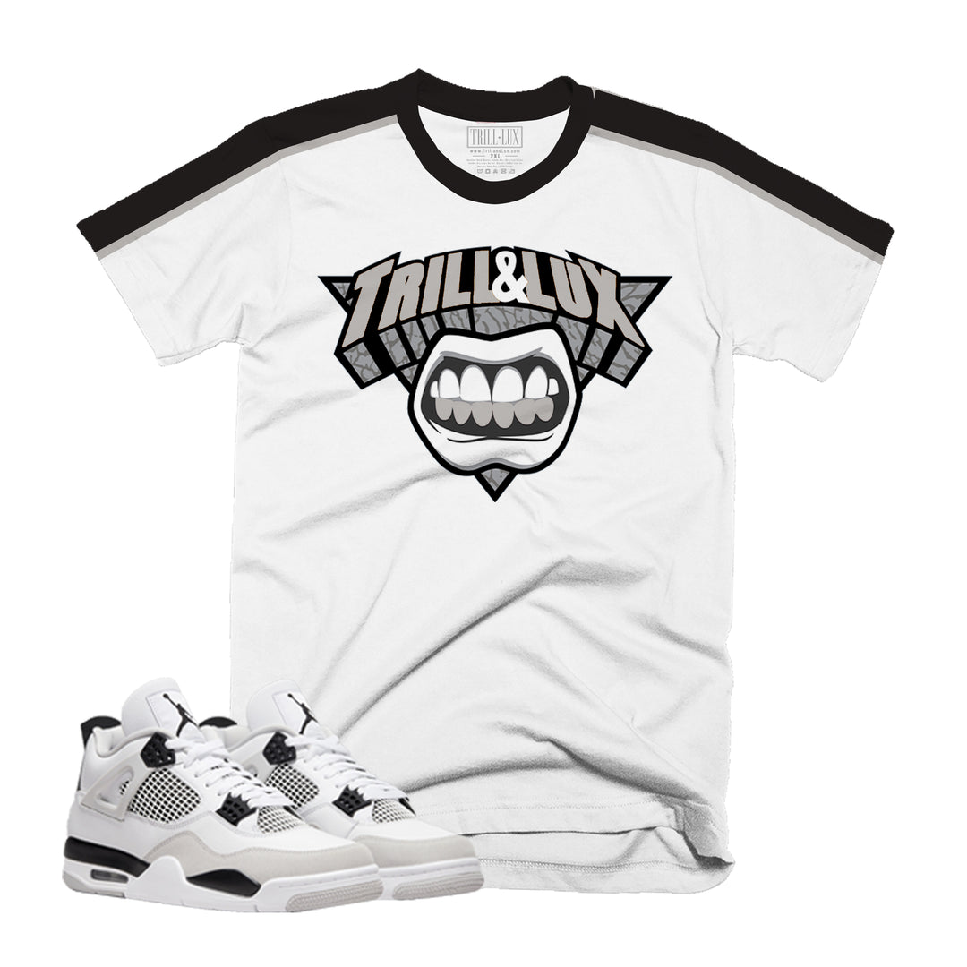 Logo Tee | Retro Air Jordan 4 Military Black Colorblock T-shirt