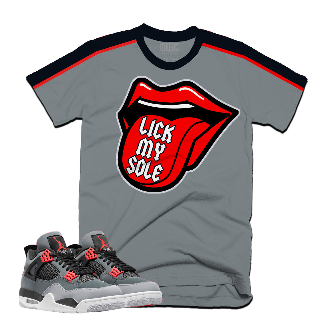 Lick My Sole Tee | Retro Air Jordan 4 Infrared Colorblock T-shirt