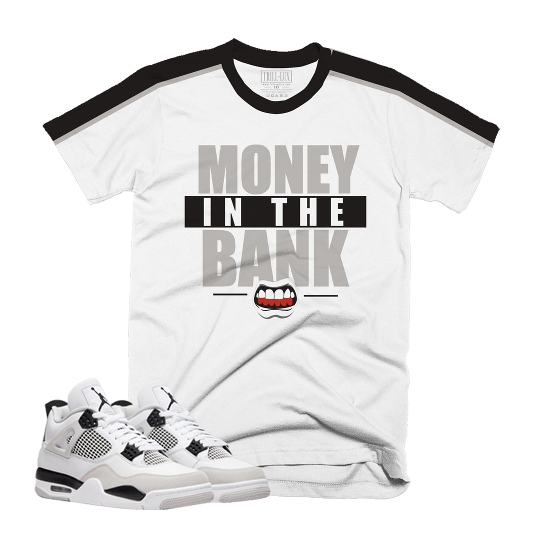 Money in the Bank Tee | Retro Air Jordan 4 Military Black Colorblock T-shirt