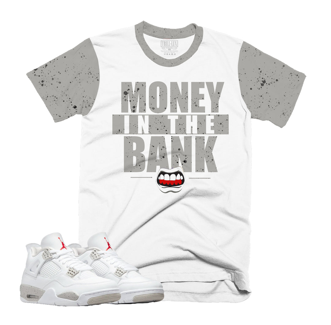 Money In The Bank | Retro Air Jordan 4 Tech White Oreo T-shirt |