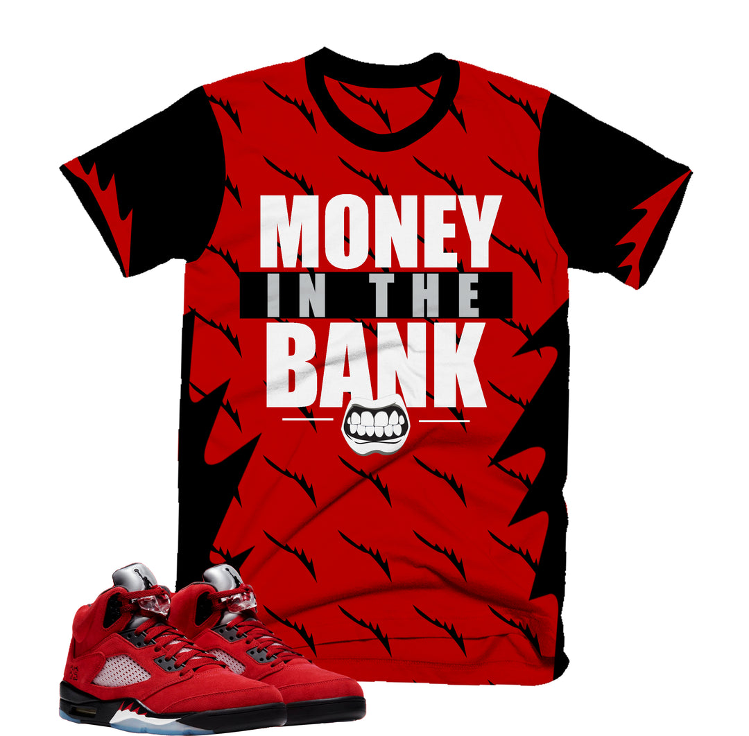 Money In The Bank Tee | Retro Air Jordan 5 Toro Bravo Colorblock T-shirt