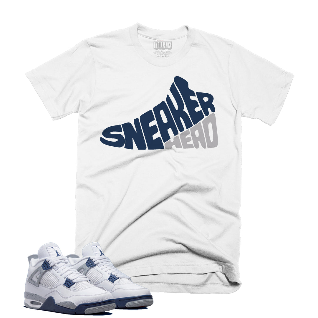 Sneakerhead Tee | Retro Air Jordan 4 Midnight Navy Colorblock T-shirt