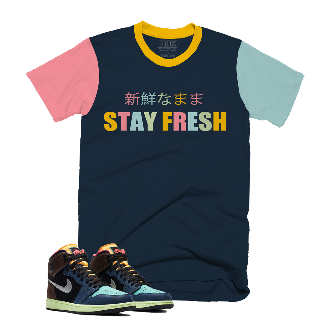 STAY FRESH Tee | Retro Air Jordan 1 Bio Hack Colorblock T-shirt
