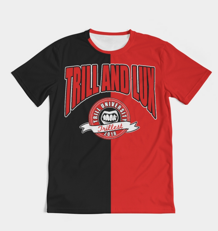 Trill University Tee | Retro Air Jordan 5 Toro Bravo Colorblock T-shirt