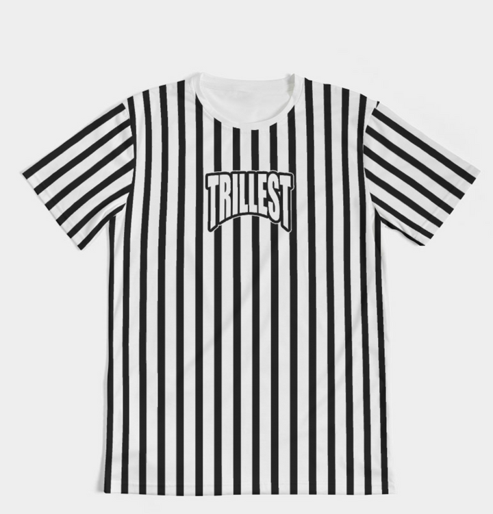 Stripe Trillest Tee | Retro Air Jordan 4 Military Black Colorblock T-shirt