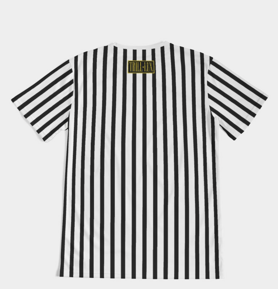 Stripe Trillest Tee | Retro Air Jordan 4 Military Black Colorblock T-shirt