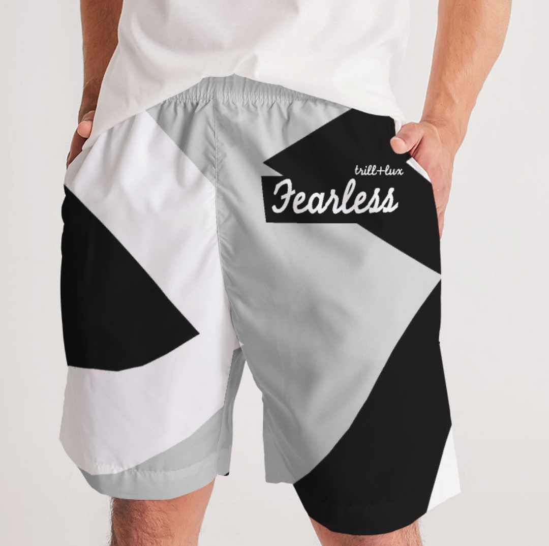 Fearless | Air jordan 4 Military Black White Inspired Jogger Shorts