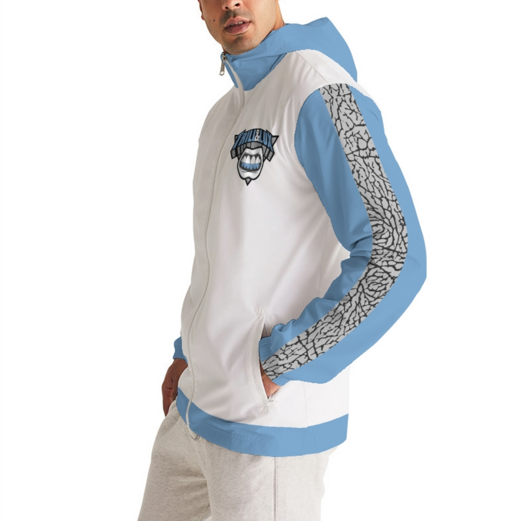 Trill and Lux |  Air jordan 3 UNC Inspired | Colorblock Windbreaker | Pullover |