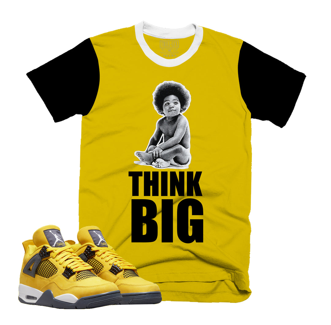Think Big | Retro Air Jordan 4 Tour Yellow T-shirt |