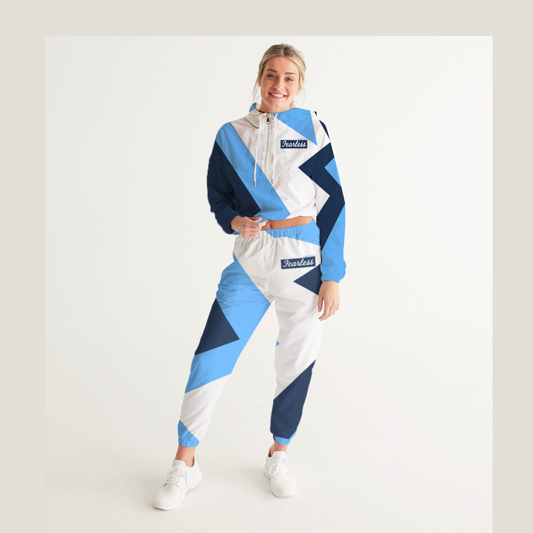 Copy of Fearless |  Air jordan 6 UNC Inspired | Women Track Pants and Cropped Windbreaker