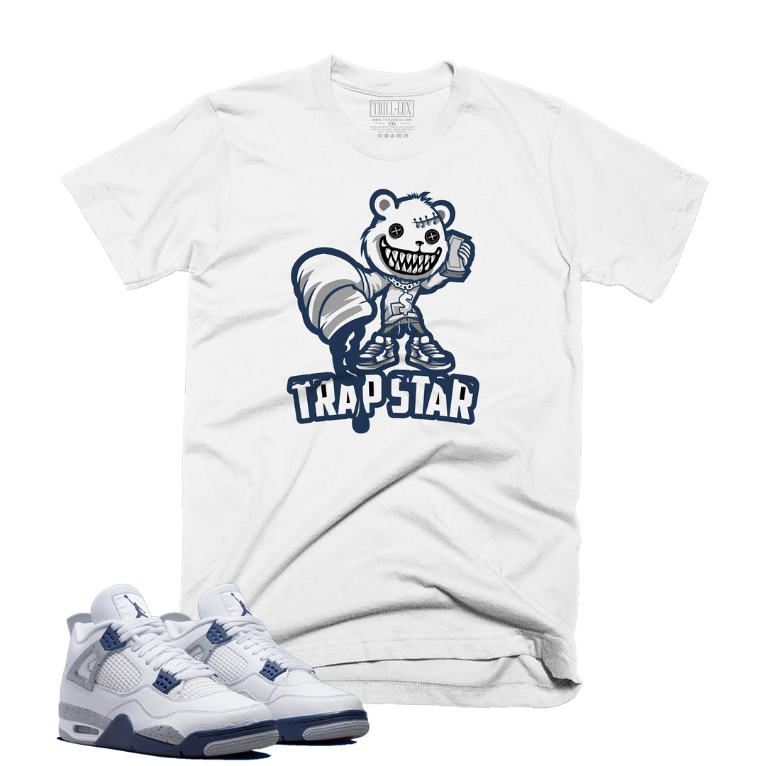 Trapstar Tee | Retro Air Jordan 4 Midnight Navy Colorblock T-shirt