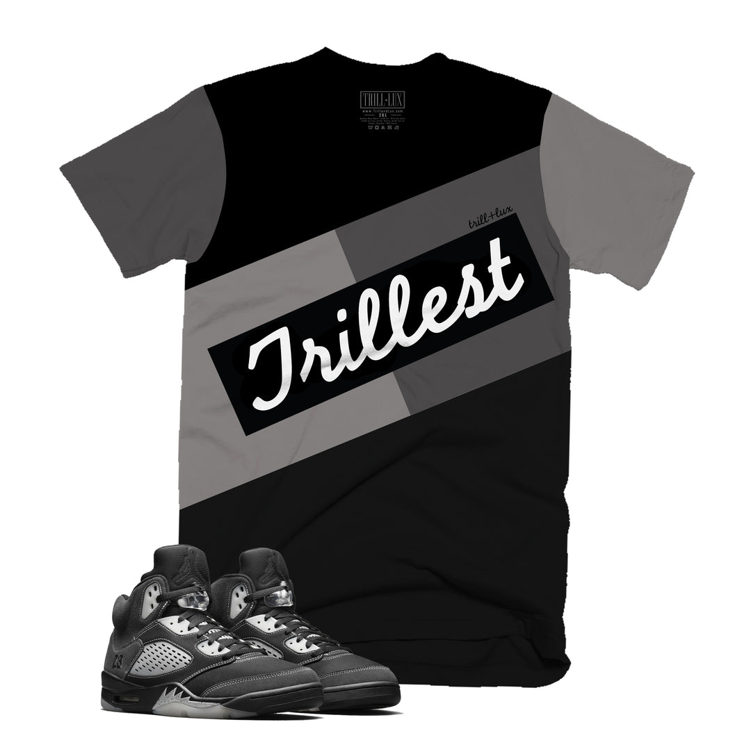 Trillest Tee | Retro Air Jordan 5 Anthracite Colorblock T-shirt