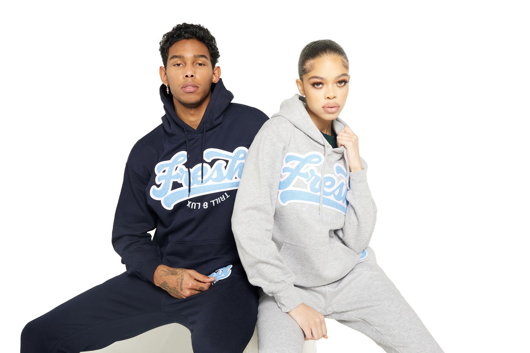 FRESH Chenille "UNC" Sweatsuit (NAVY) UNC 6