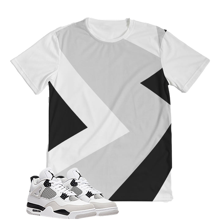 Fragment Tee | Retro Air Jordan 4 Military Black Colorblock T-shirt